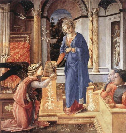 Fra Filippo Lippi The Annunciation with two Kneeling Donors